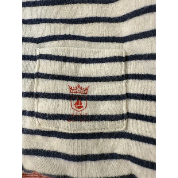 Petit Bateau Gnome Hood Fully Reversible Classic Striped Soft Baby Jacket 12 Mos - Picture 3 of 8